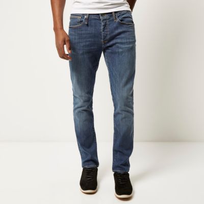 Mid blue wash RI-Flex Dylan slim fit jeans